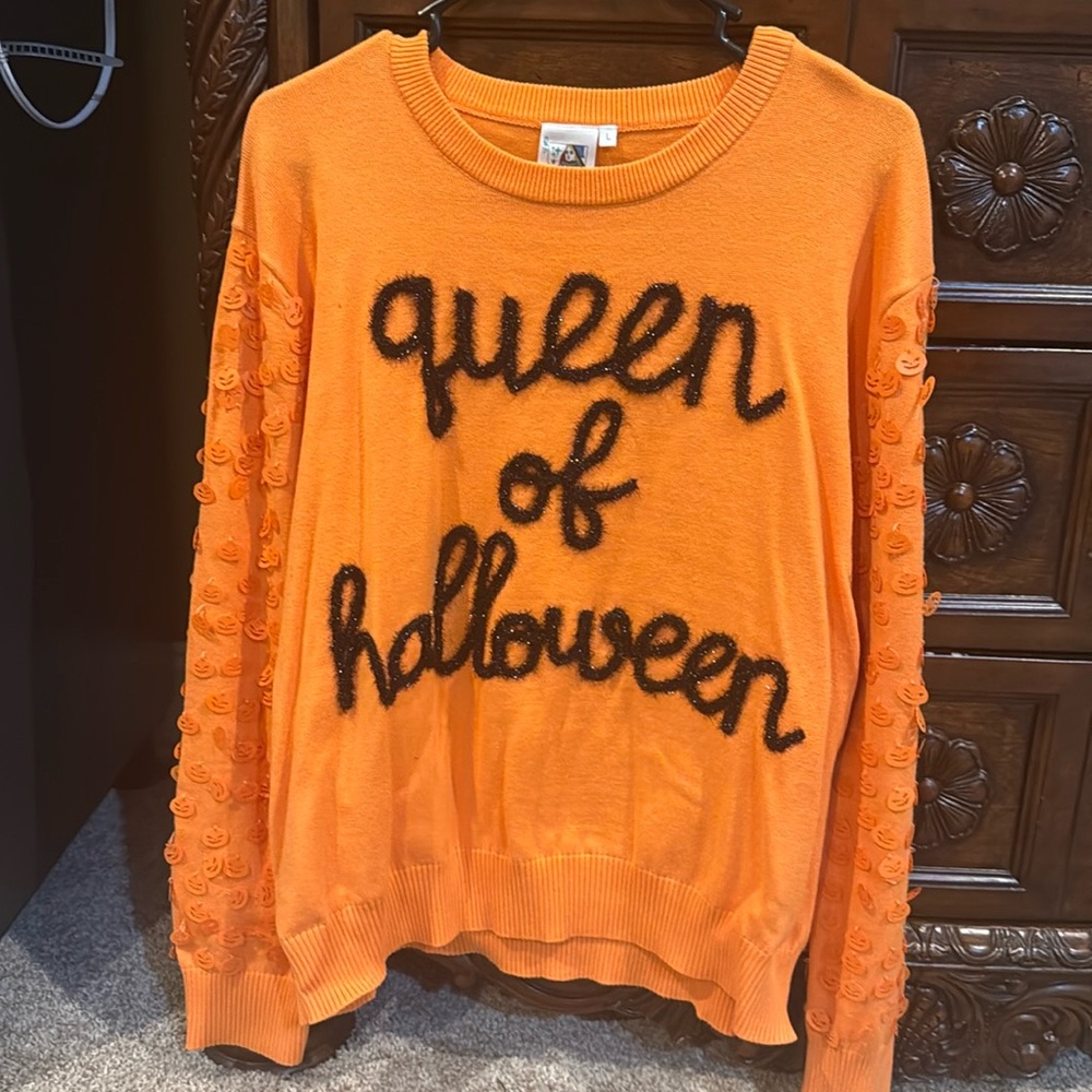 Queen of sparkles Halloween sweater